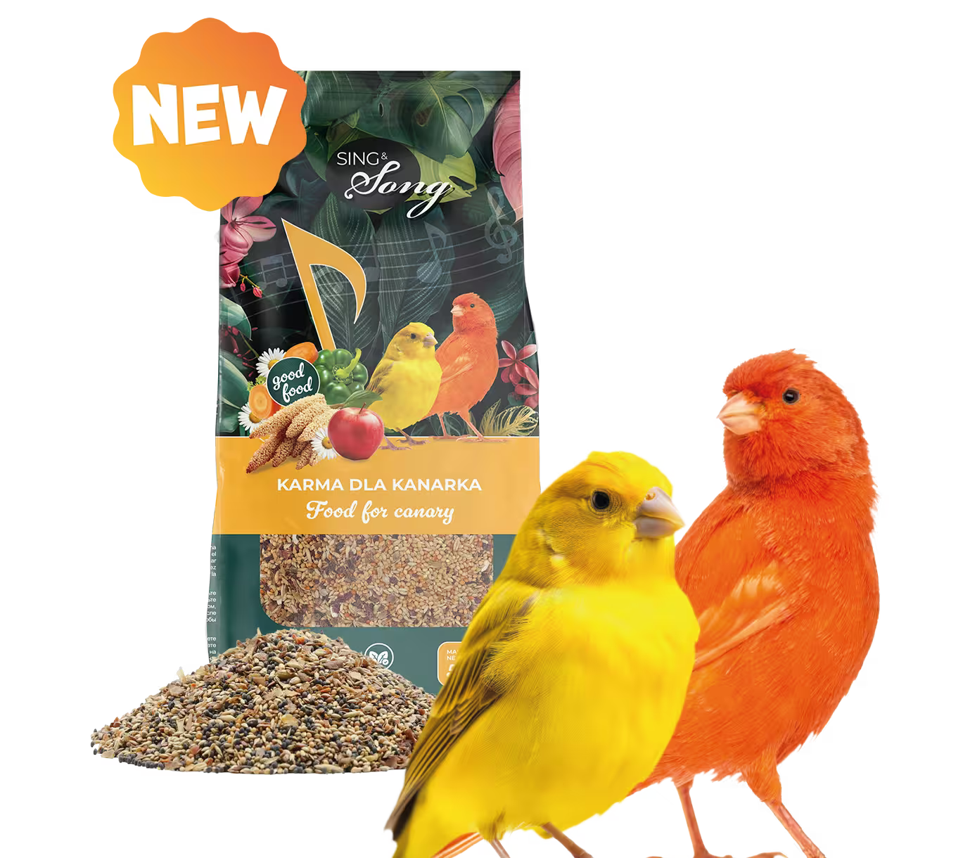SING & SONG kompletna hrana za kanarince, 500 g, prirodna mešavina semenki