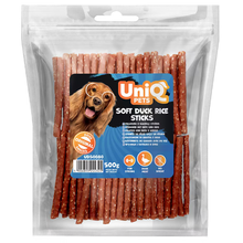 UniQ poslastice za pse, 500g, štapići od pačetine i pirinča