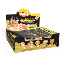 UniQ vlažne poslastice 15g×50 kom, kremasta poslastica za mačke, piletina