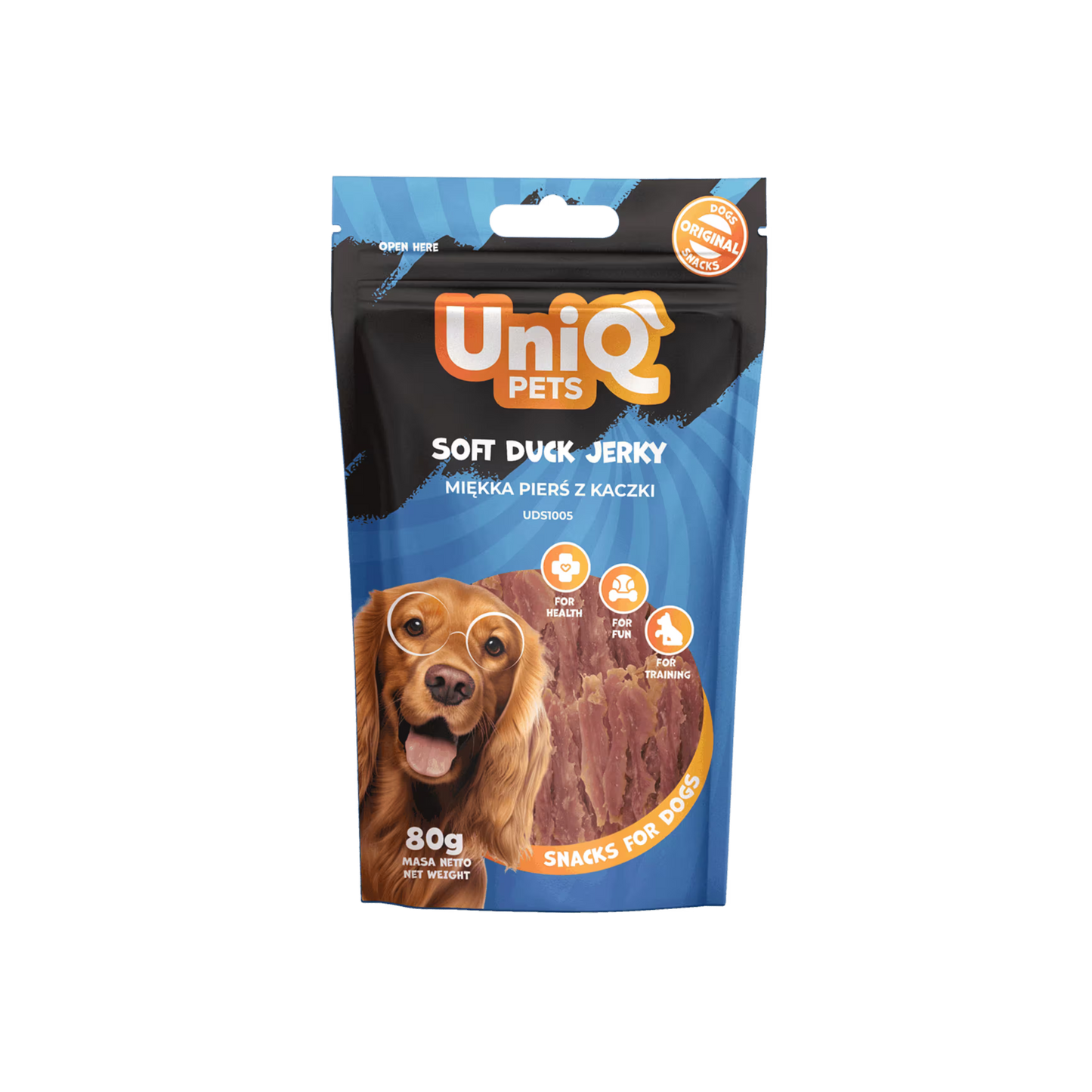 UniQ poslastice za pse, sušena pačetina