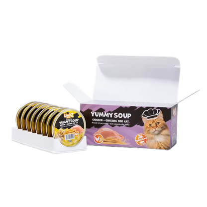 UniQ vlažna hrana za mačke, 30g×8kom, supa sa piletinom i ginsengom
