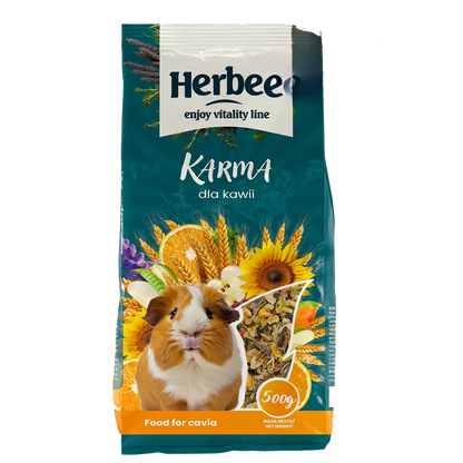 HERBEE kompletna hrana za morske prasiće, 500 g, prirodni vitamin C