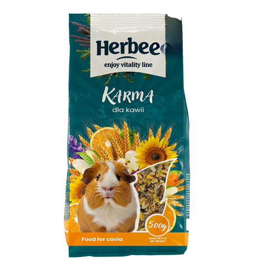 HERBEE kompletna hrana za morske prasiće, 500 g, prirodni vitamin C