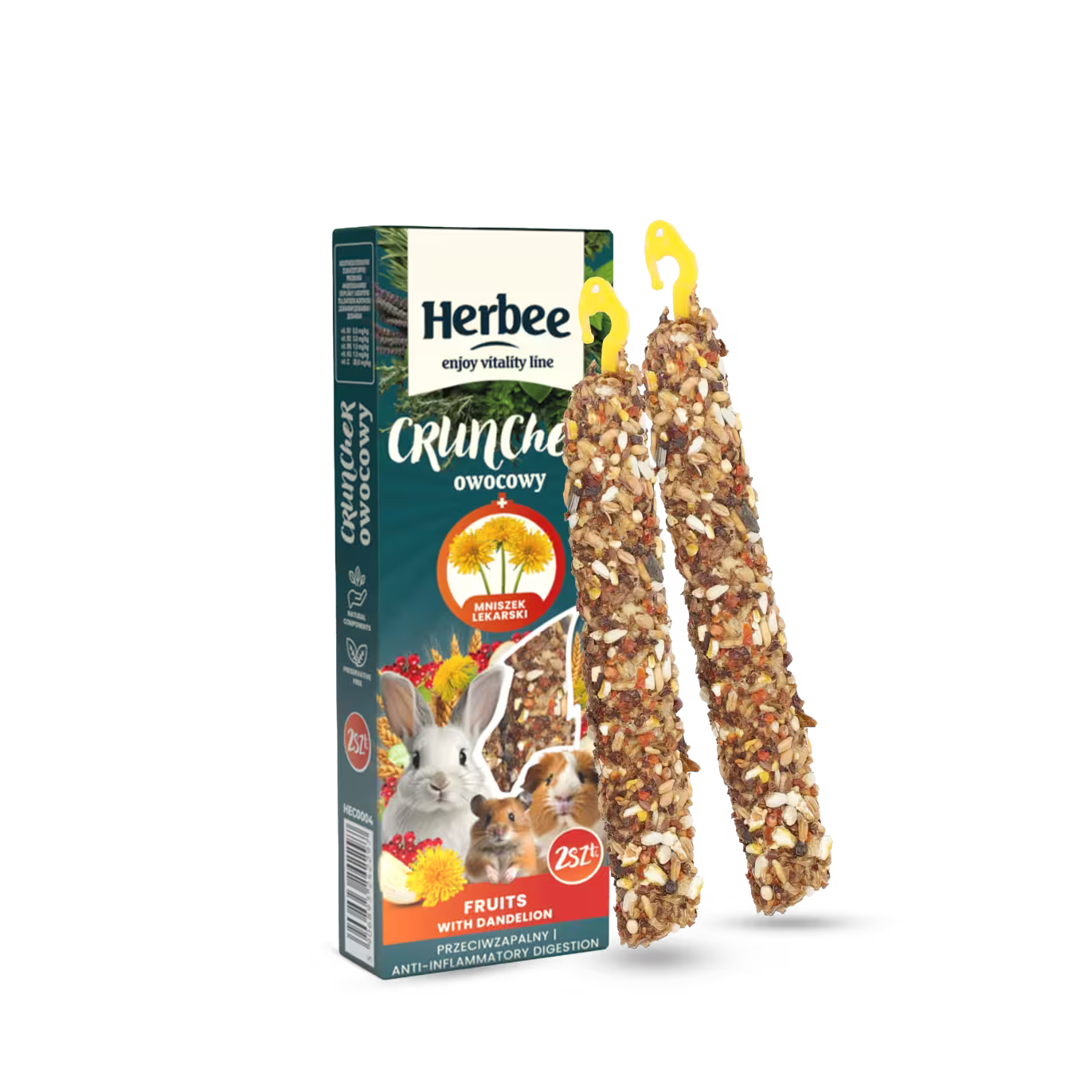 HERBEE poslastice za glodare i kuniće sa voćem i maslačkom, 115 g