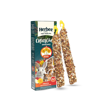 HERBEE poslastice za glodare i kuniće sa voćem i maslačkom, 115 g