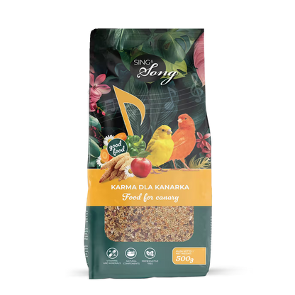 SING & SONG kompletna hrana za kanarince, 500 g, prirodna mešavina semenki