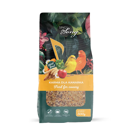 SING & SONG kompletna hrana za kanarince, 500 g, prirodna mešavina semenki