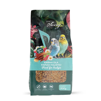 SING & SONG kompletna hrana za tigrice, 500 g, prirodna mešavina semenki