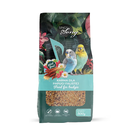 SING & SONG kompletna hrana za tigrice, 500 g, prirodna mešavina semenki