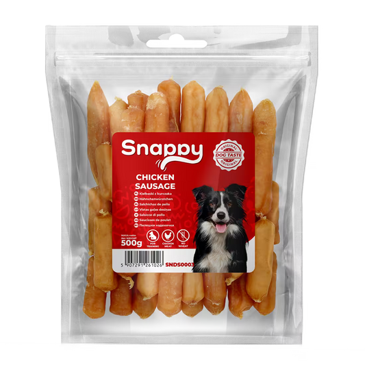 SNAPPY kobasice od piletine za pse, pakovanje 500 g, mekana proteinska poslastica