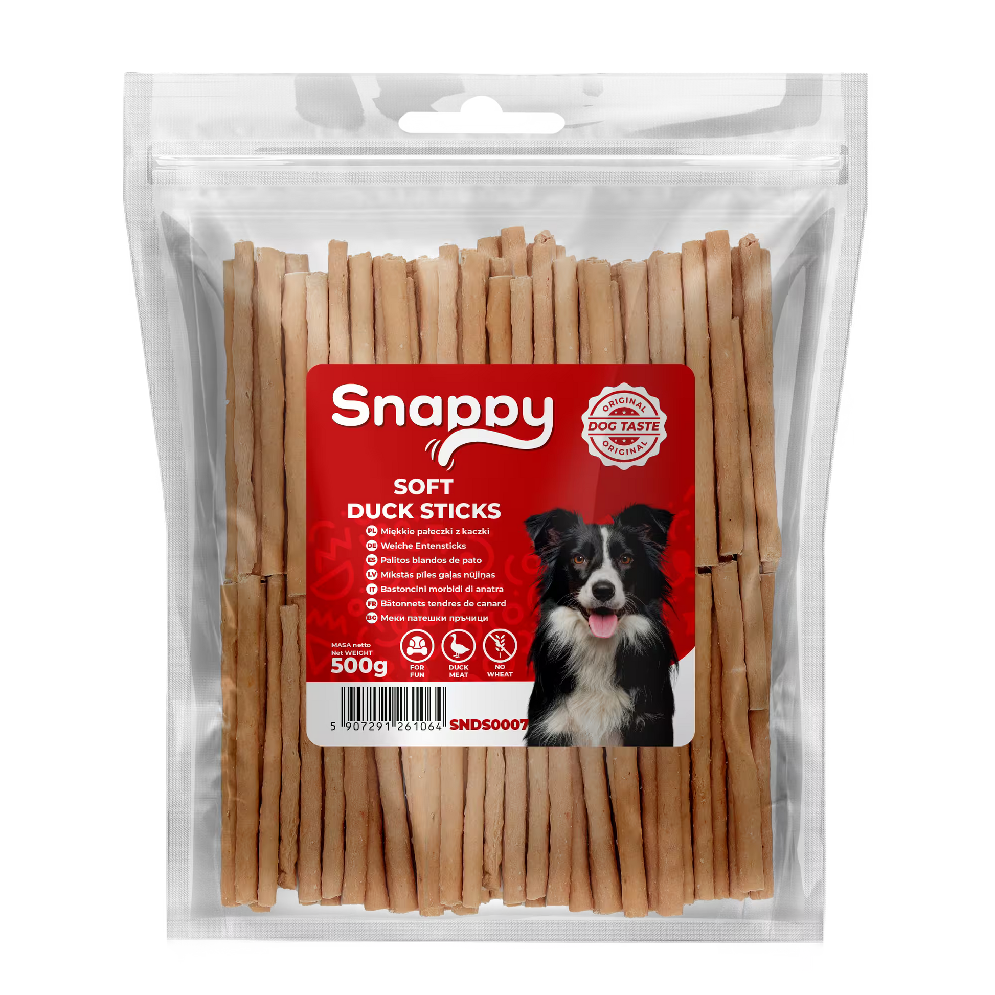 SNAPPY mekani štapići od pačetine za pse, pakovanje 500 g, hipoalergena poslastica