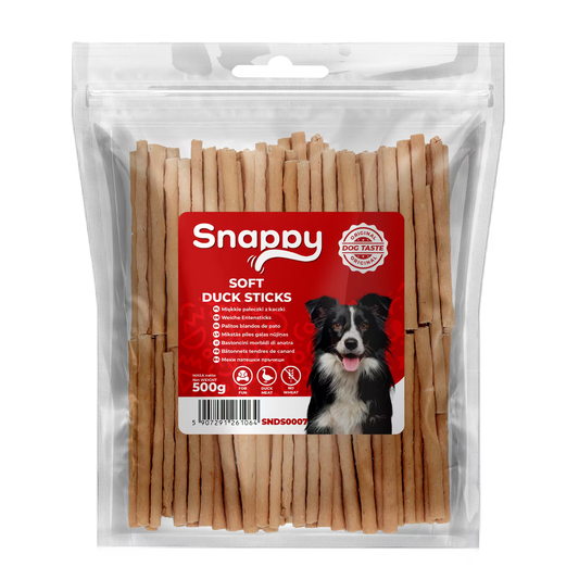 SNAPPY mekani štapići od pačetine za pse, pakovanje 500 g, hipoalergena poslastica
