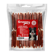 SNAPPY poslastice za pse, 500g, štapići od skroba obmotani jagnjetinom