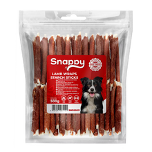 SNAPPY poslastice za pse, 500g, štapići od skroba obmotani jagnjetinom