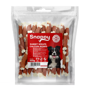 SNAPPY poslastice za pse, 500g, zečetina obmotana oko kalcijumskih kostiju