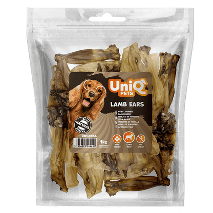 UniQ poslastica za pse, 1kg, jagnjeće uši