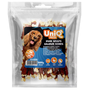 UniQ poslastice za psa, 500 g, rolnice od pačetine sa kalcijumovim kostima
