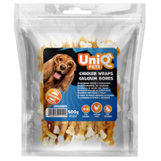 UniQ poslastice za psa, 500g, piletina obmotana sa kalcijum kostima