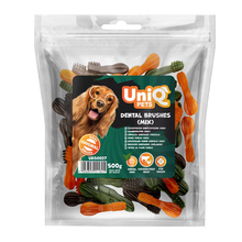 UniQ poslastice za pse, 500 g, dentalne četkice (mešavina)