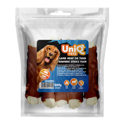 UniQ poslastice za pse, 500 g, jagnjetina na debelim štapićima od sirove kože (15cm)
