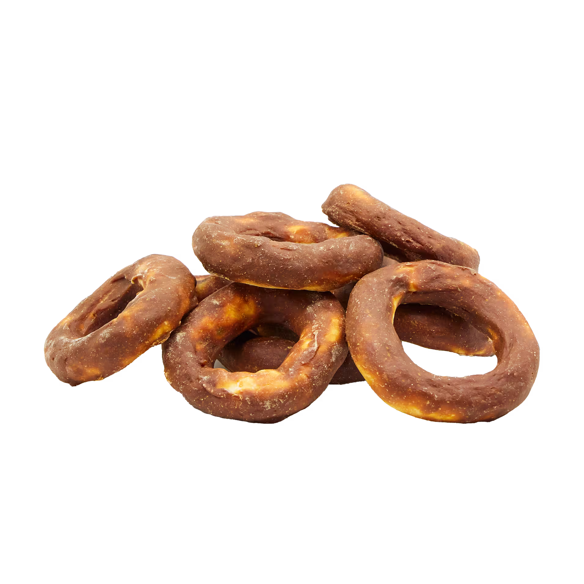 UniQ poslastice za pse, jagnjetina na kolutovima od sirove kože 10 cm, pakovanje 500 g