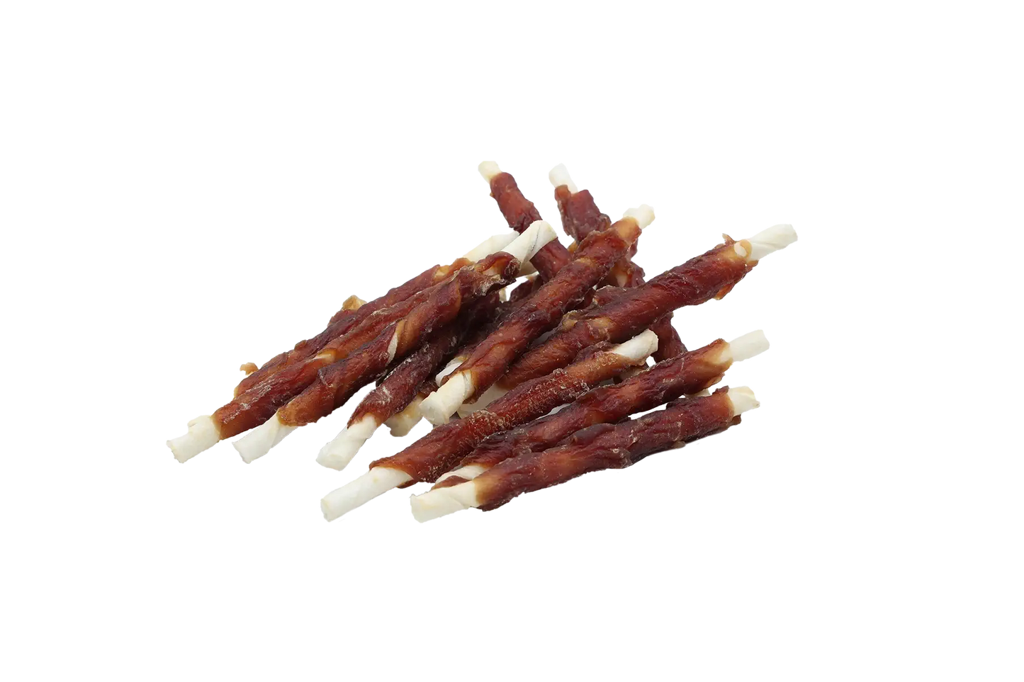 UniQ poslastice za pse, pačetina obmotana oko štapića od sirove kože, pakovanje 500 g, hipoalergeno