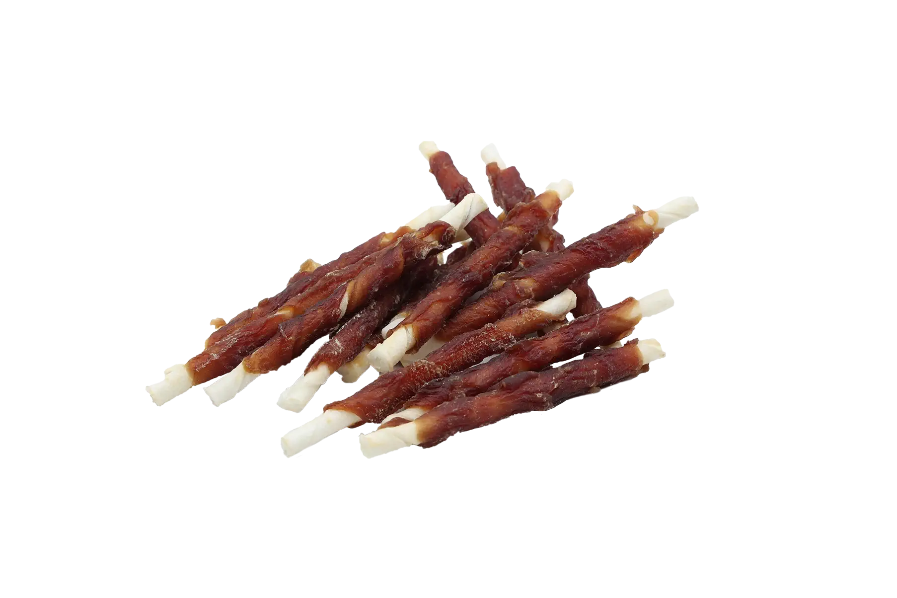 UniQ poslastice za pse, pačetina obmotana oko štapića od sirove kože, pakovanje 500 g, hipoalergeno