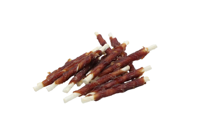 UniQ poslastice za pse, pačetina obmotana oko štapića od sirove kože, pakovanje 500 g, hipoalergeno