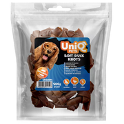 UniQ poslastice za pse, 500g, čvorovi od pačetine