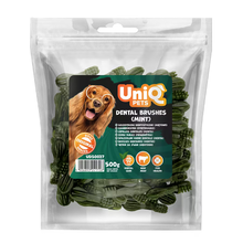UniQ poslastice za pse, 500g, dentalne četkice (menta)