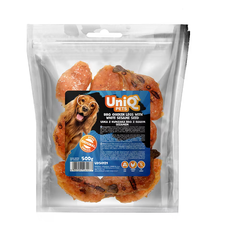 UniQ dimljeni pileći batak sa susamom za pse, pakovanje 500 g, 91% piletine
