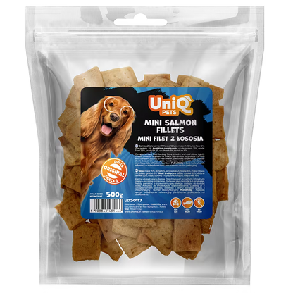 UniQ mini fileti od divljeg lososa za pse, pakovanje 500 g, omega-3 za sjajnu dlaku