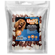 UniQ poslastice za pse, 500g, govedina obmotana oko kalcijumskih kostiju