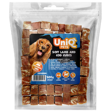 UniQ poslastice za pse, 500g, kockice od jagnjetine i bakalara