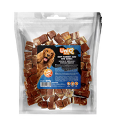 UniQ poslastice za pse, 500g, kockice od zečetine i bakalara