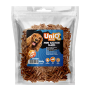UniQ poslastice za pse, 500g, komadići lososa