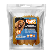 UniQ poslastice za pse, 500g, multivitaminski fileti od batata i bakalara