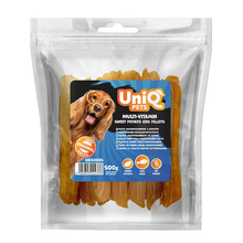 UniQ poslastice za pse, 500g, multivitaminski fileti od batata i bakalara
