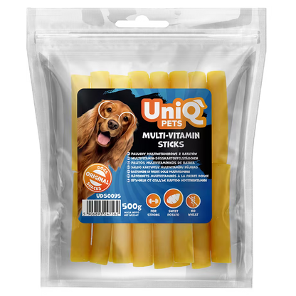UniQ multivitaminski štapići za pse od batata, pakovanje 500 g, vitamini A, B, D i E