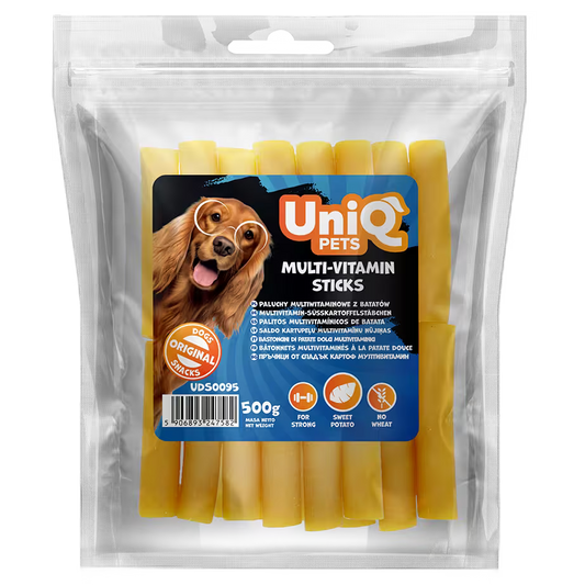 UniQ multivitaminski štapići za pse od batata, pakovanje 500 g, vitamini A, B, D i E