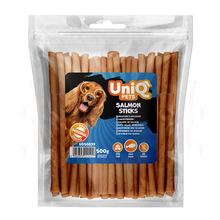 UniQ poslastice za pse, 500g, štapići od lososa
