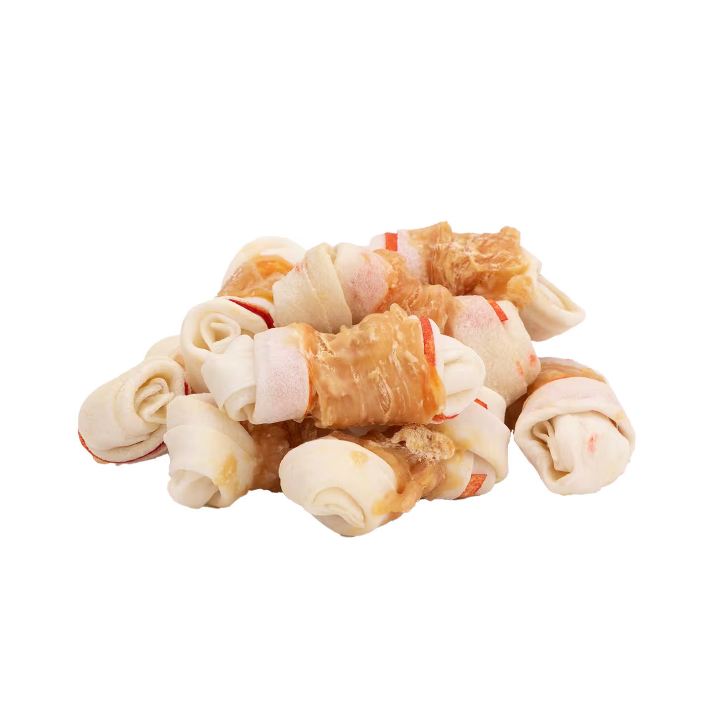 UniQ vezana kost od sirove kože sa piletinom 7 cm, pakovanje 500 g, dentalna žvakalica
