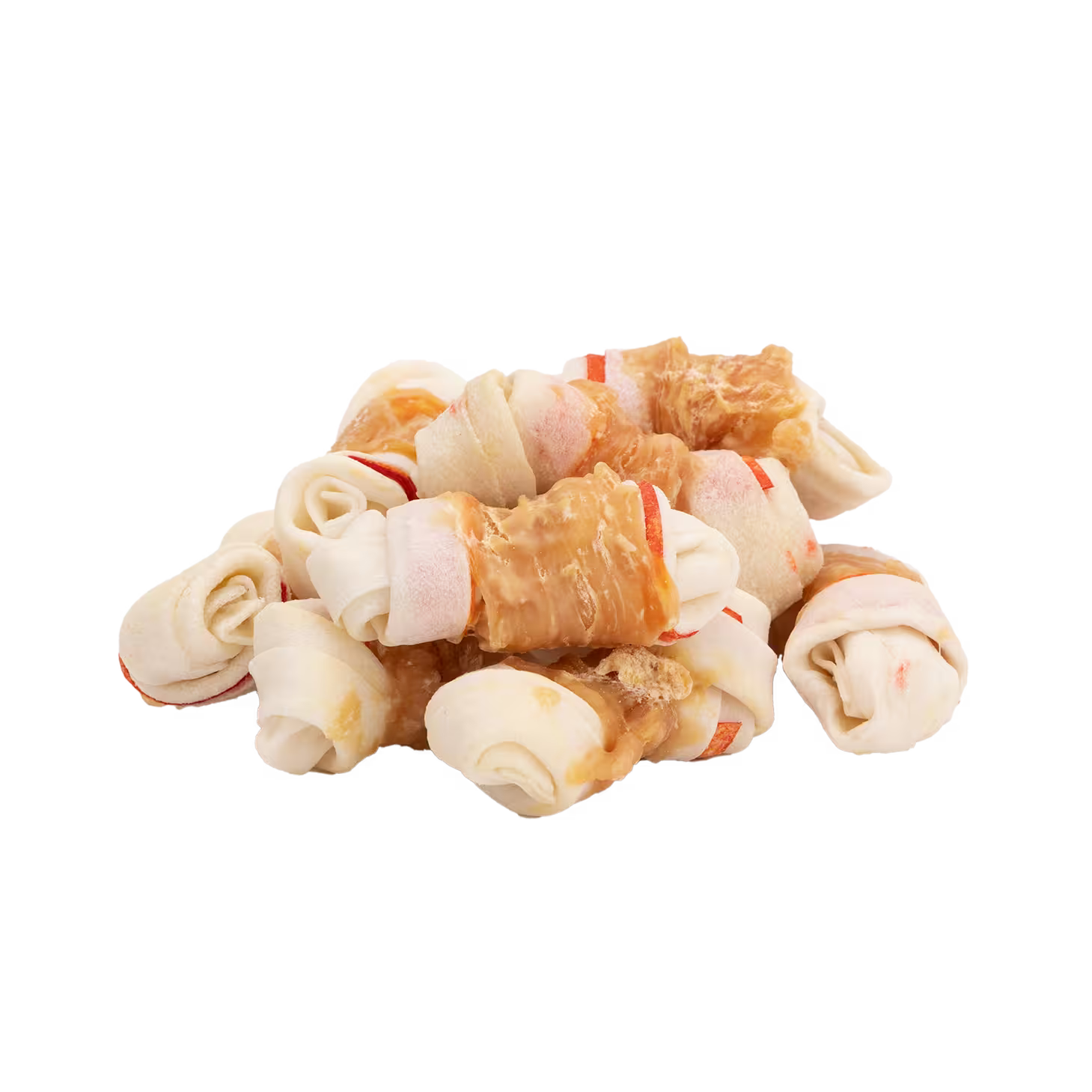 UniQ vezana kost od sirove kože sa piletinom 7 cm, pakovanje 500 g, dentalna žvakalica