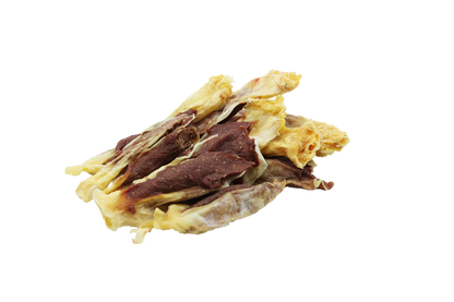 UniQ zečje uši sa govedinom za pse, pakovanje 500 g, hrskava dentalna poslastica