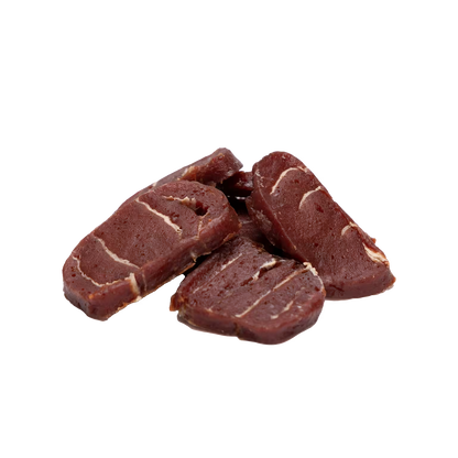 UniQ čips od govedine i bakalara za pse, 80 g, hrskava proteinska poslastica