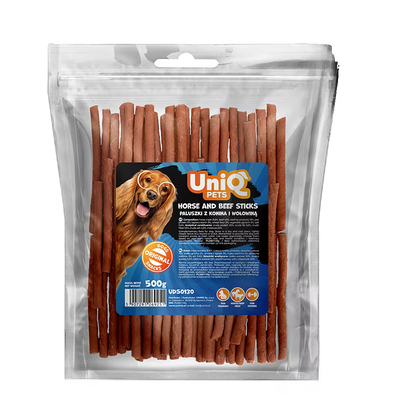 UniQ štapići od konjetine i govedine za pse, 80 g, proteinska poslastica