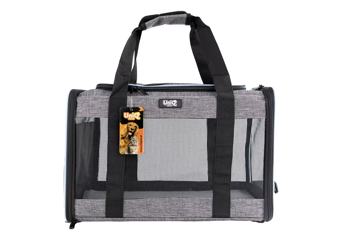UniQ torba za transport ljubimaca do 8 kg, siva, 45 x 28 x 28 cm