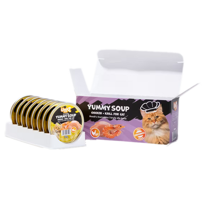UniQ supa za mačke sa piletinom i krilom, kesice 30 g x 8, sa taurinom
