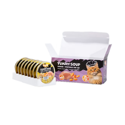 UniQ supa za mačke sa piletinom i povrćem, kesice 30 g x 8, 90% vlage za hidrataciju