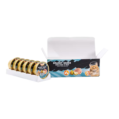 UniQ šejk za mačke od pačetine i kruške, kesice 60 g x 6
